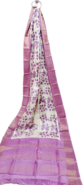 Tussar handblock print saree