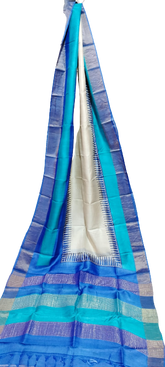 Tussar handblock print saree