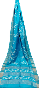 Tussar handblock print saree