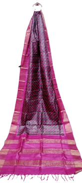 Tussar handblock print saree