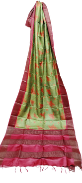 Tussar handblock print saree