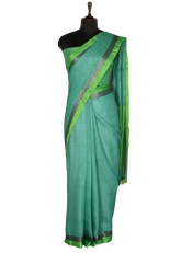 Linen slub Saree with contrast blouse INDIA SILK P.W.C.S. LTD