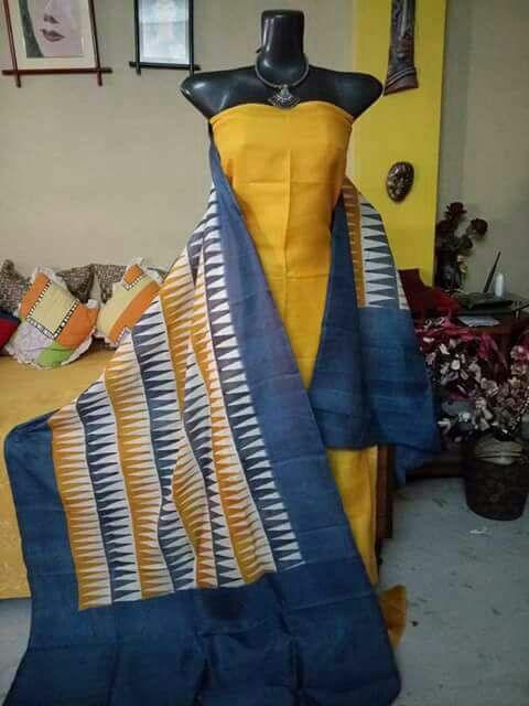 Tussar silk dress silkzon.in