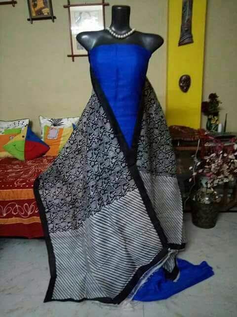 Tussar silk dress silkzon.in