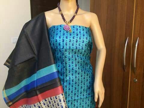 Tussar silk dress silkzon.in