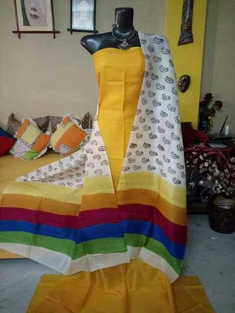 Tussar silk dress silkzon.in