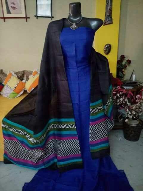 Tussar silk dress silkzon.in