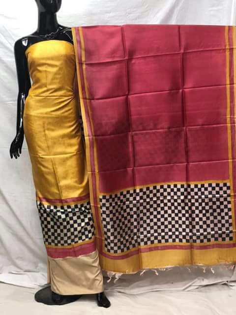 Tussar silk dress silkzon.in