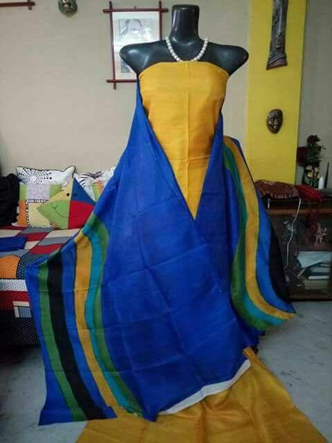 Tussar silk dress silkzon.in