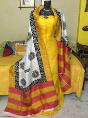 Tussar silk dress silkzon.in