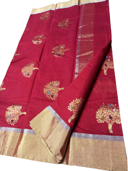 Pure Chanderi Silk Saree MYCHANDERI