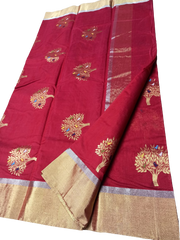 Pure Chanderi Silk Saree MYCHANDERI