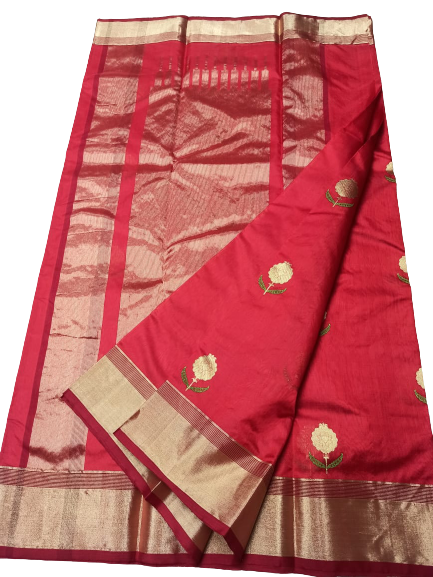 Pure Chanderi Silk Saree MYCHANDERI