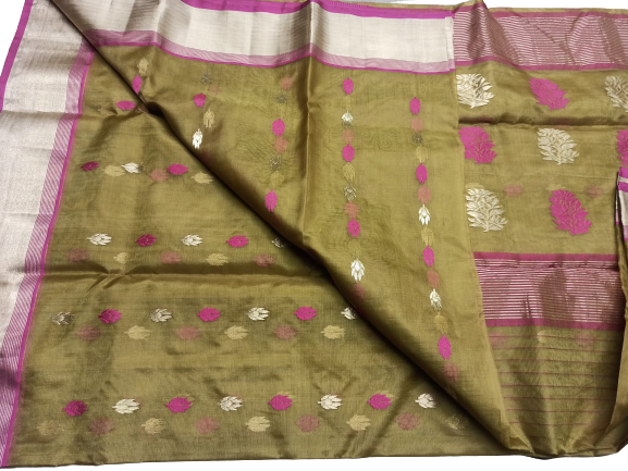 Pure Chanderi Silk Saree MYCHANDERI