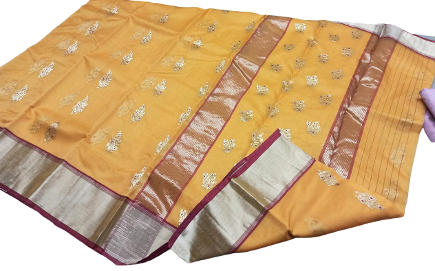 Pure Chanderi Silk Saree MYCHANDERI