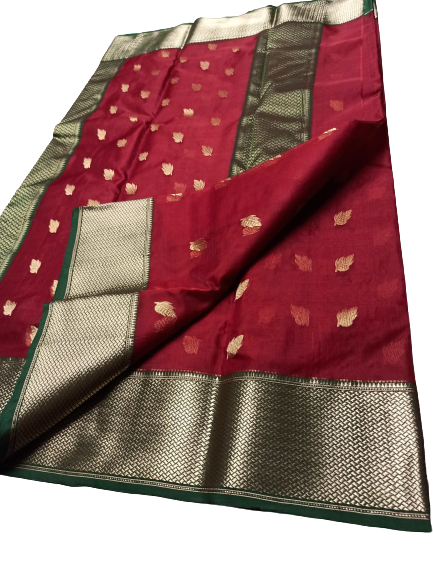 Pure Chanderi Silk Saree MYCHANDERI