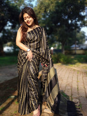 Semi Ghicha check Dilk Saree