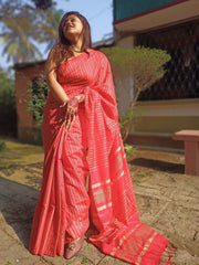 Semi Ghicha check Dilk Saree