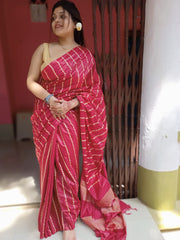 Semi Ghicha check Dilk Saree