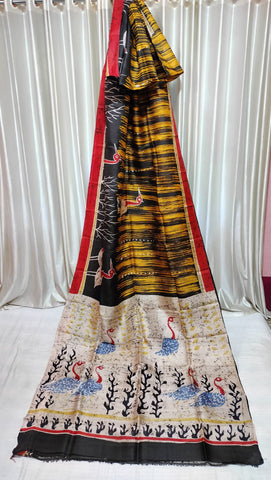 Bishnupuri Silk Batik Print Saree