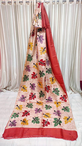 Bishnupuri Silk Batik Print Saree