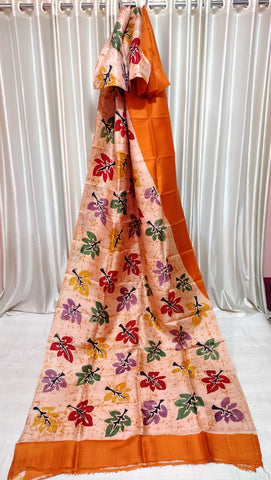 Bishnupuri Silk Batik Print Saree