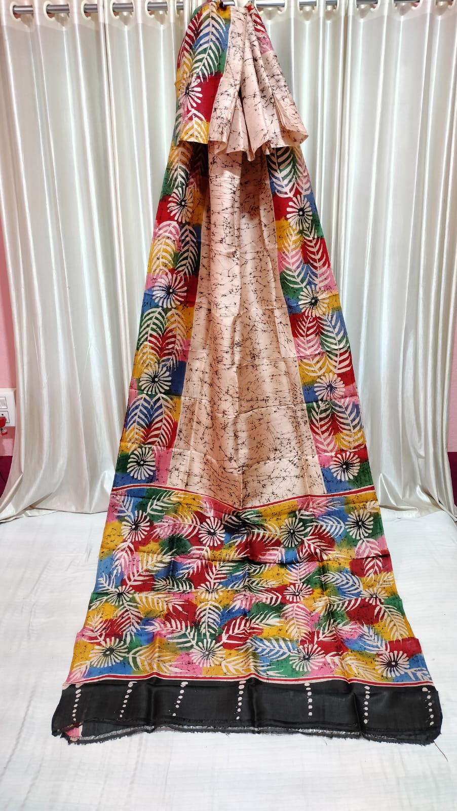 Bishnupuri Silk Batik Print Saree