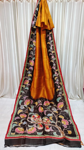 Bishanupuri Silk Batik Pirnt Saree