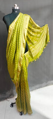Semi Tussar Model Silk  Saree Hand Block Print saree With blouse piece