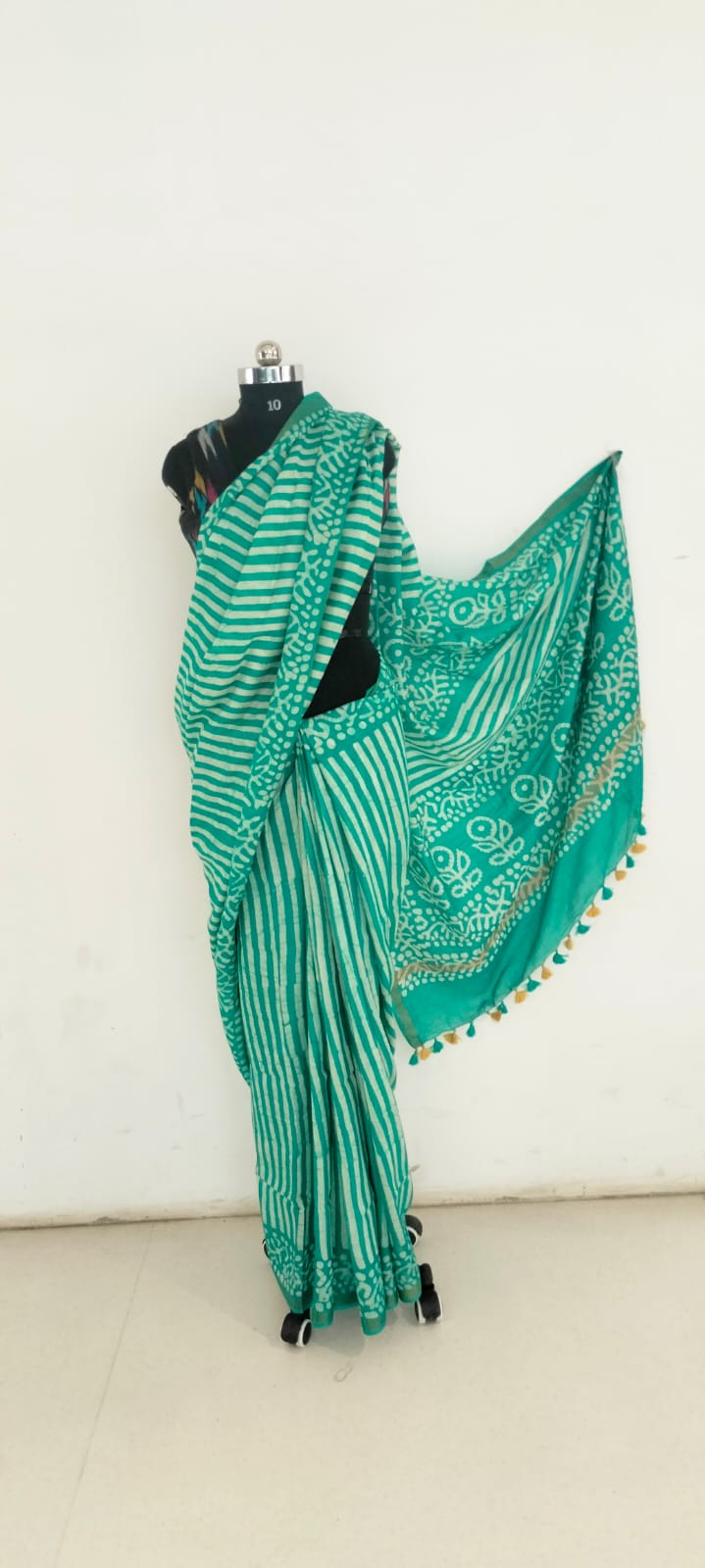 Soft silk hand print saree