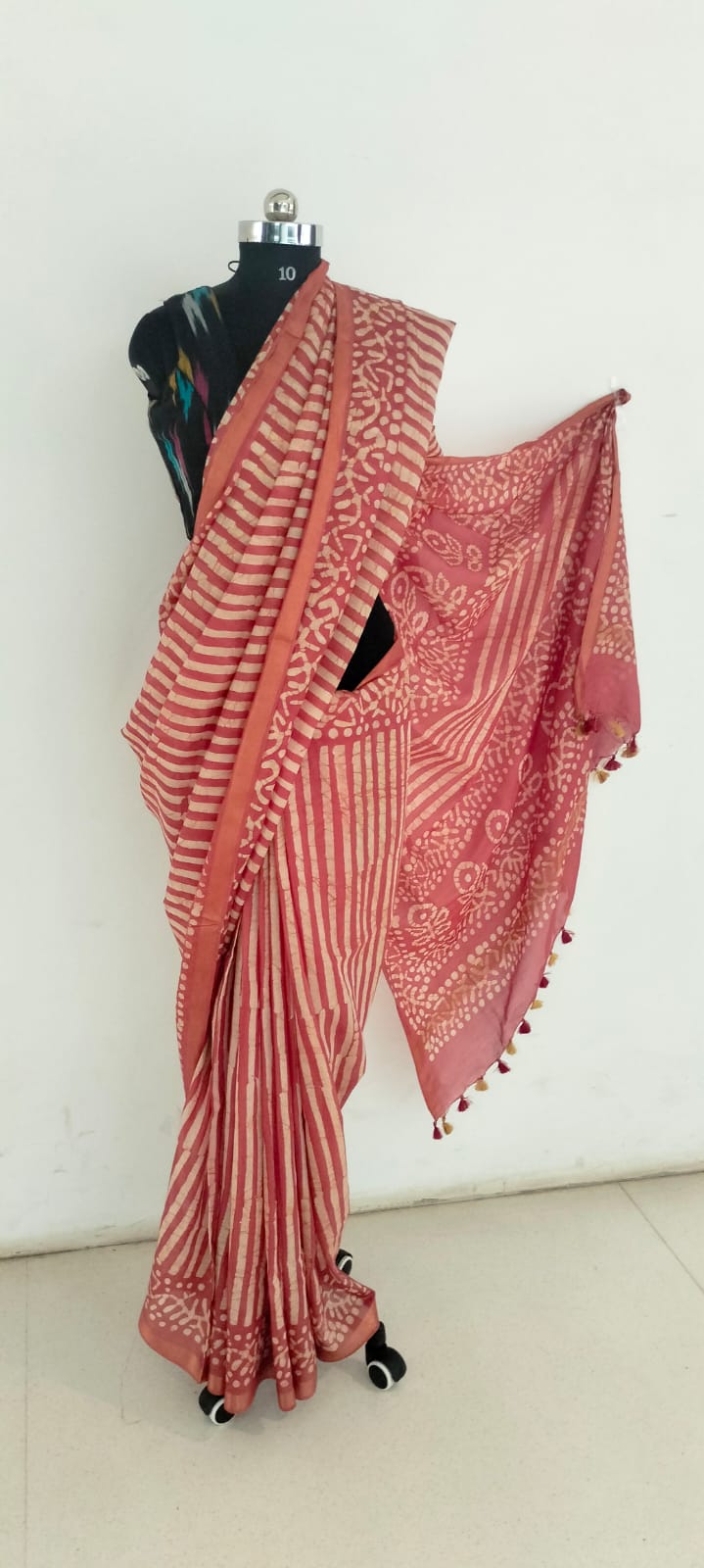 Soft silk hand print saree
