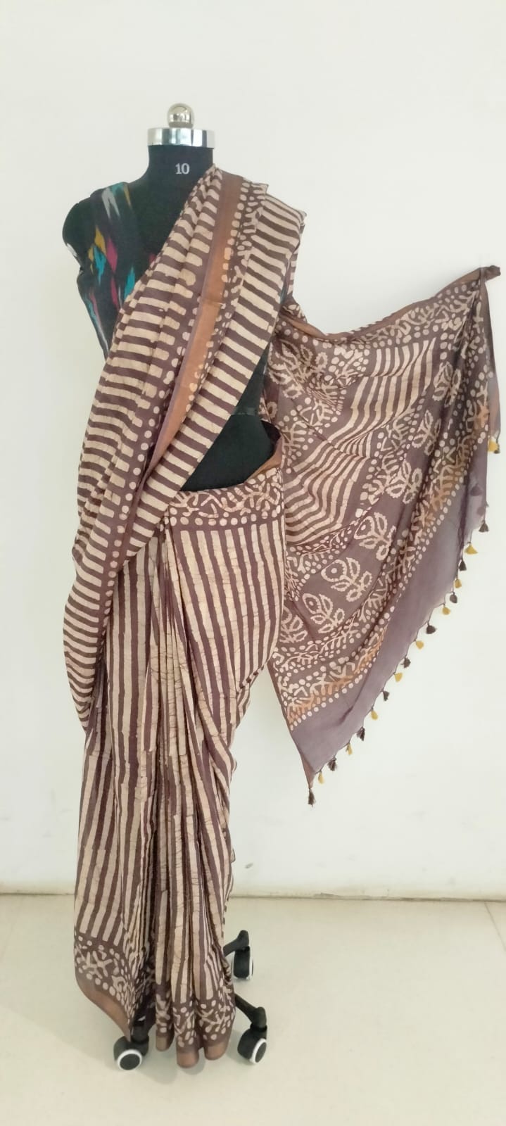 Soft silk hand print saree