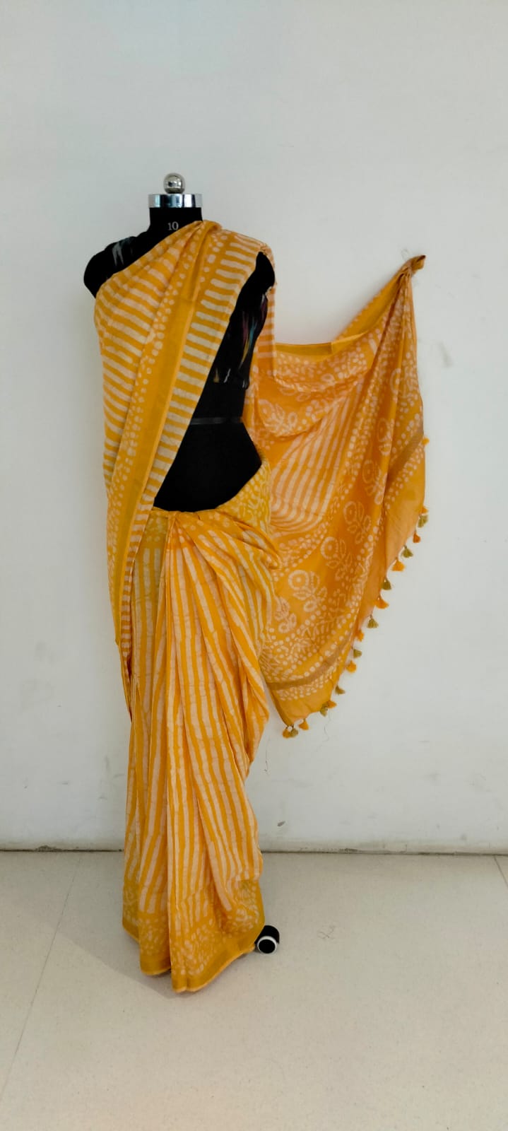 Soft silk hand print saree