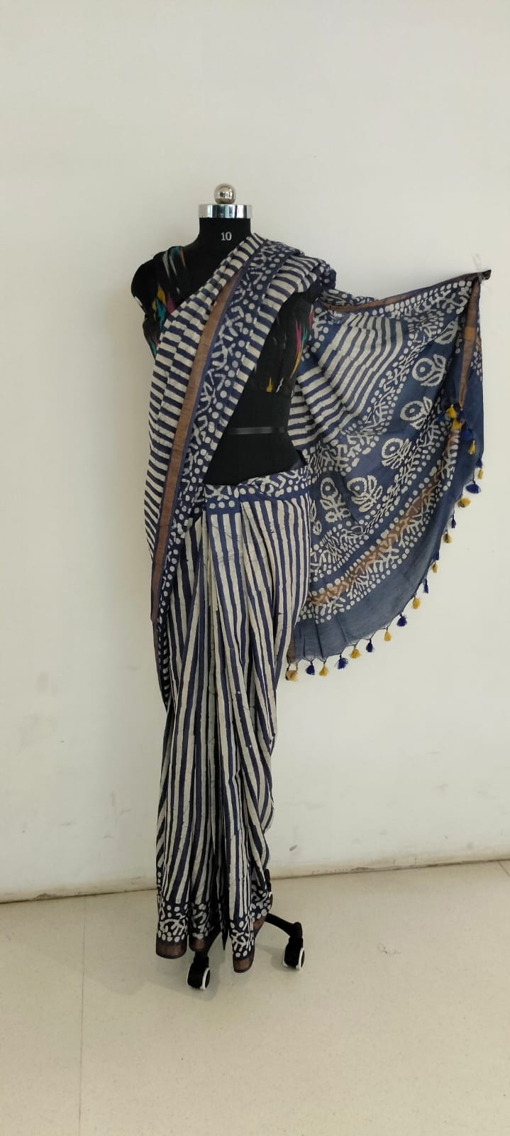Soft silk hand print saree