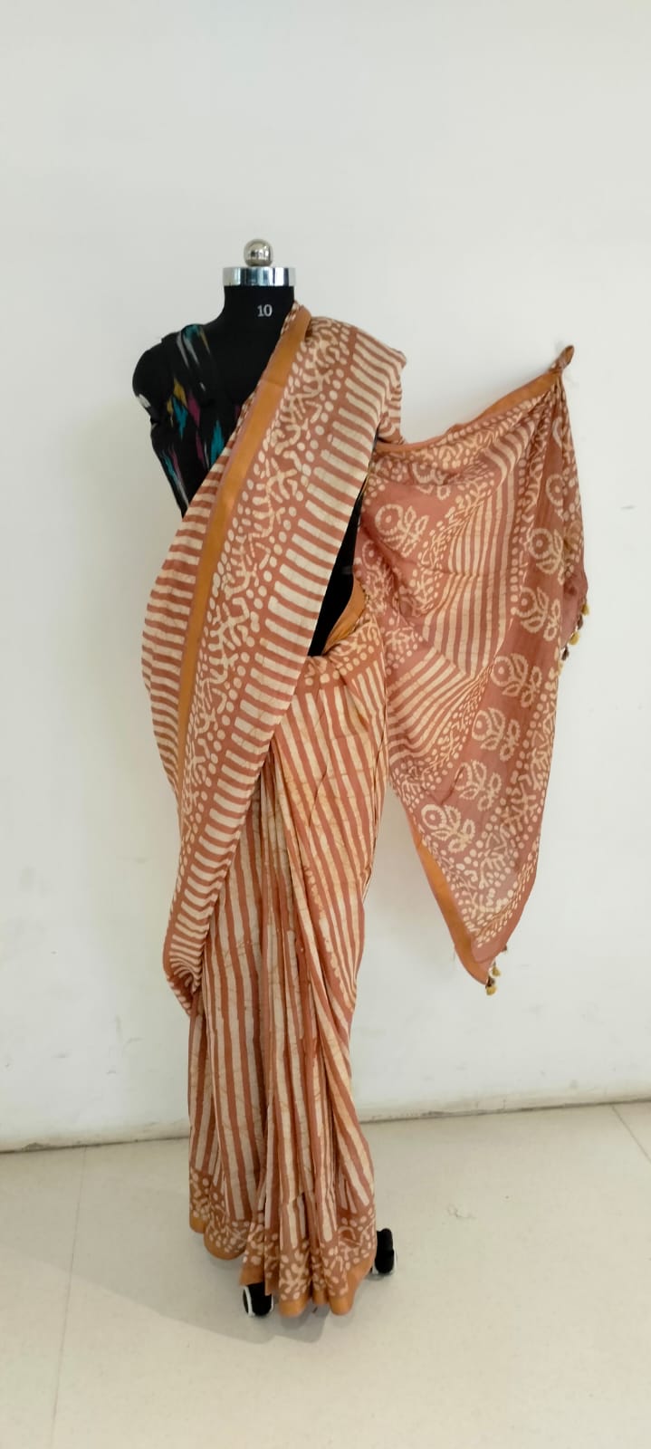Soft silk hand print saree