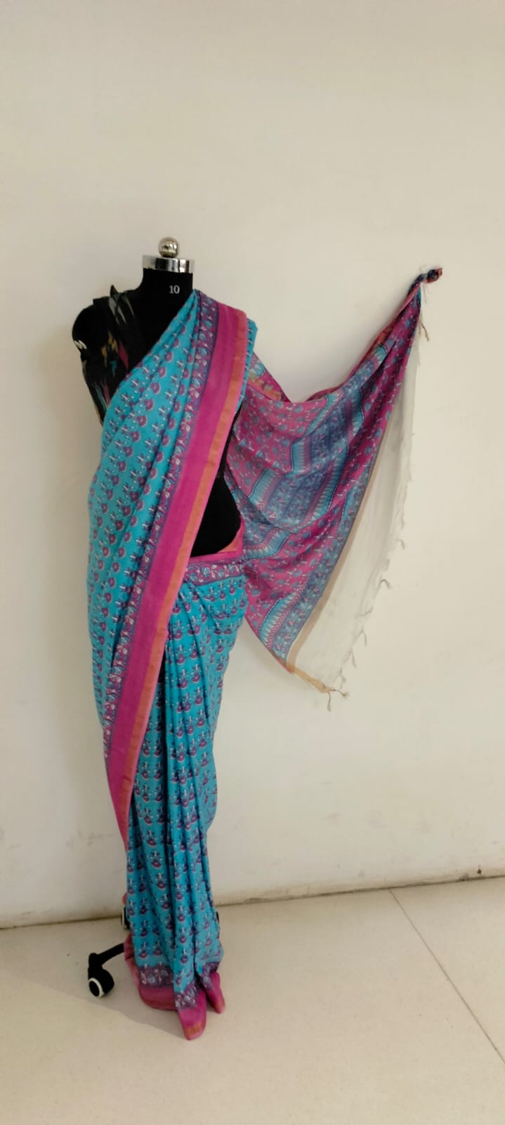Soft silk hand print saree