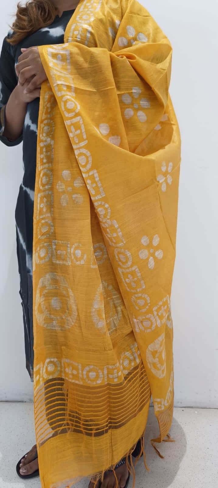 Soft silk batik dupatta