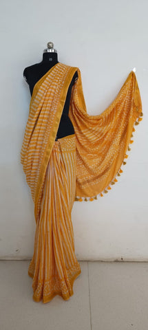 Soft silk batik print saree