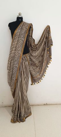 Soft silk batik print saree