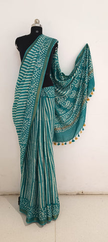 Soft silk batik print saree