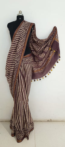 Soft silk batik print saree