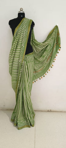 Soft silk batik print saree