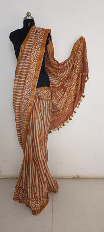 Soft silk batik print saree