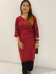 Ikkat cotton kurti