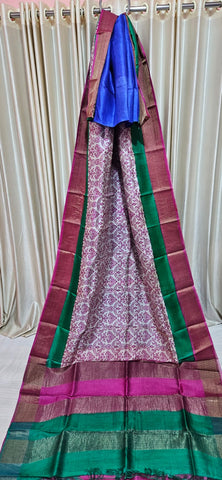 Pure tussar silk printed saree