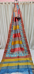 Pure tussar silk print saree
