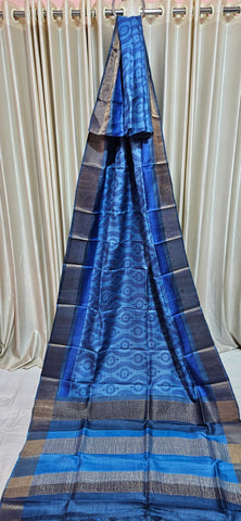 Pure tussar silk print saree