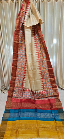 Pure tussar print saree