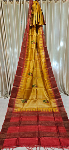 Pure tussar print saree