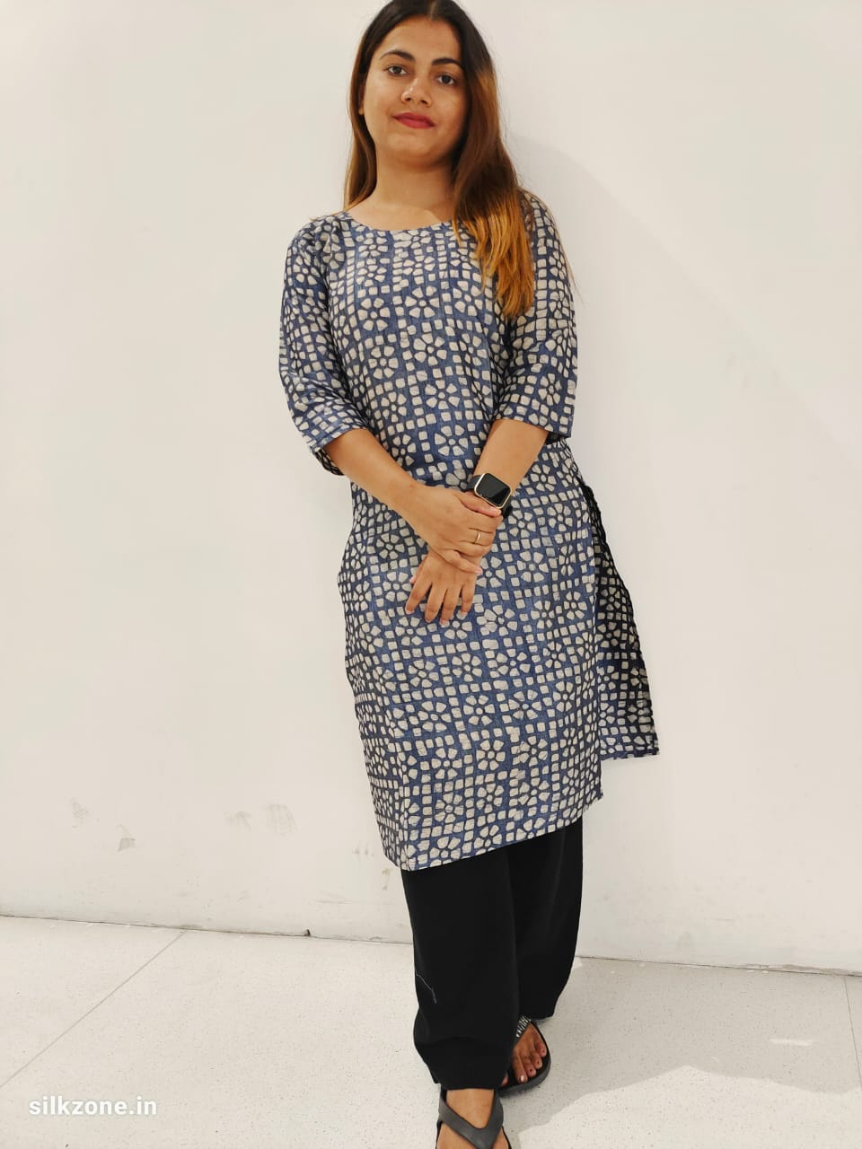 Soft dupion silk kurti